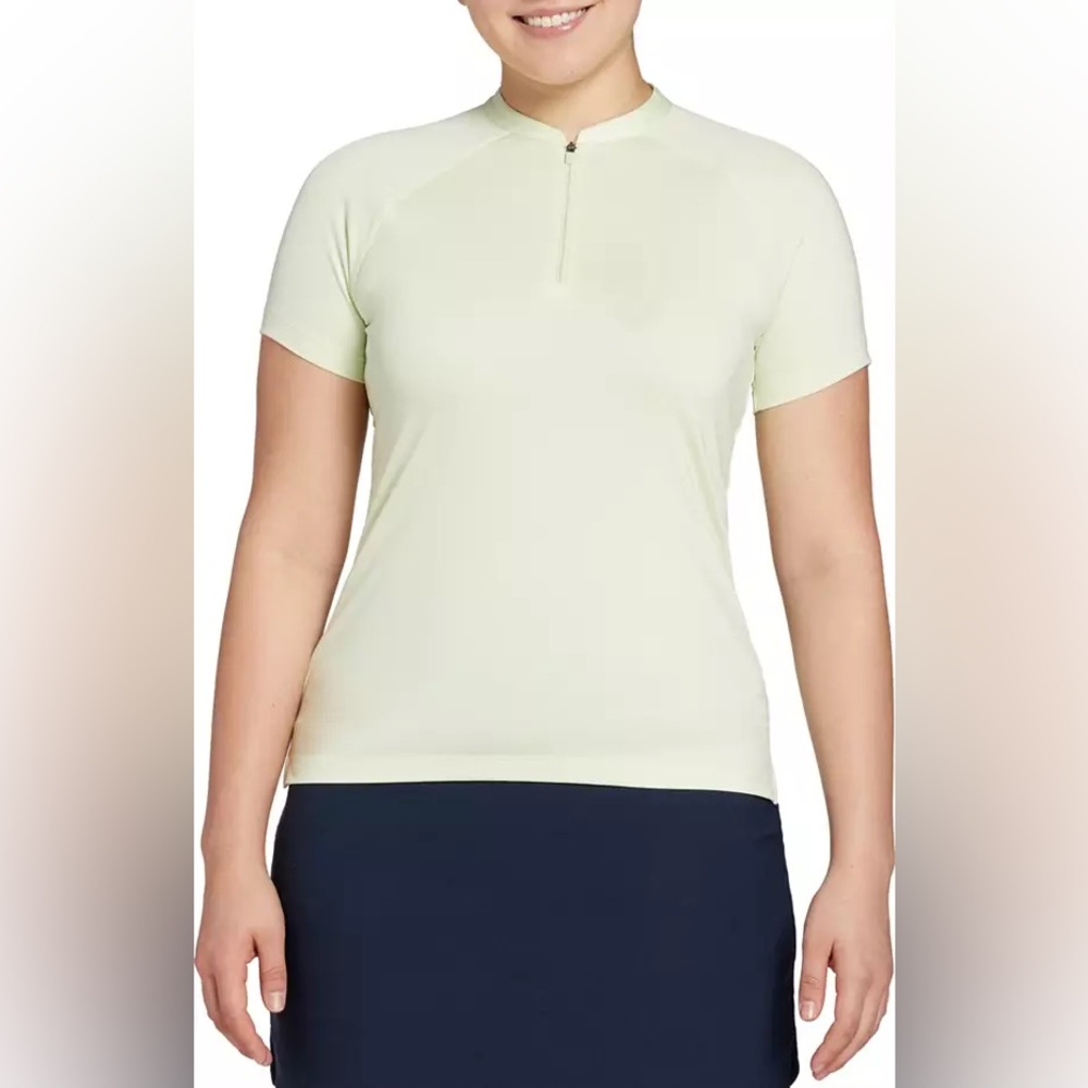 Walter Hagen Women’s Quarter Zip & Short Sleeve Golf Polo Light Green Medium NWT